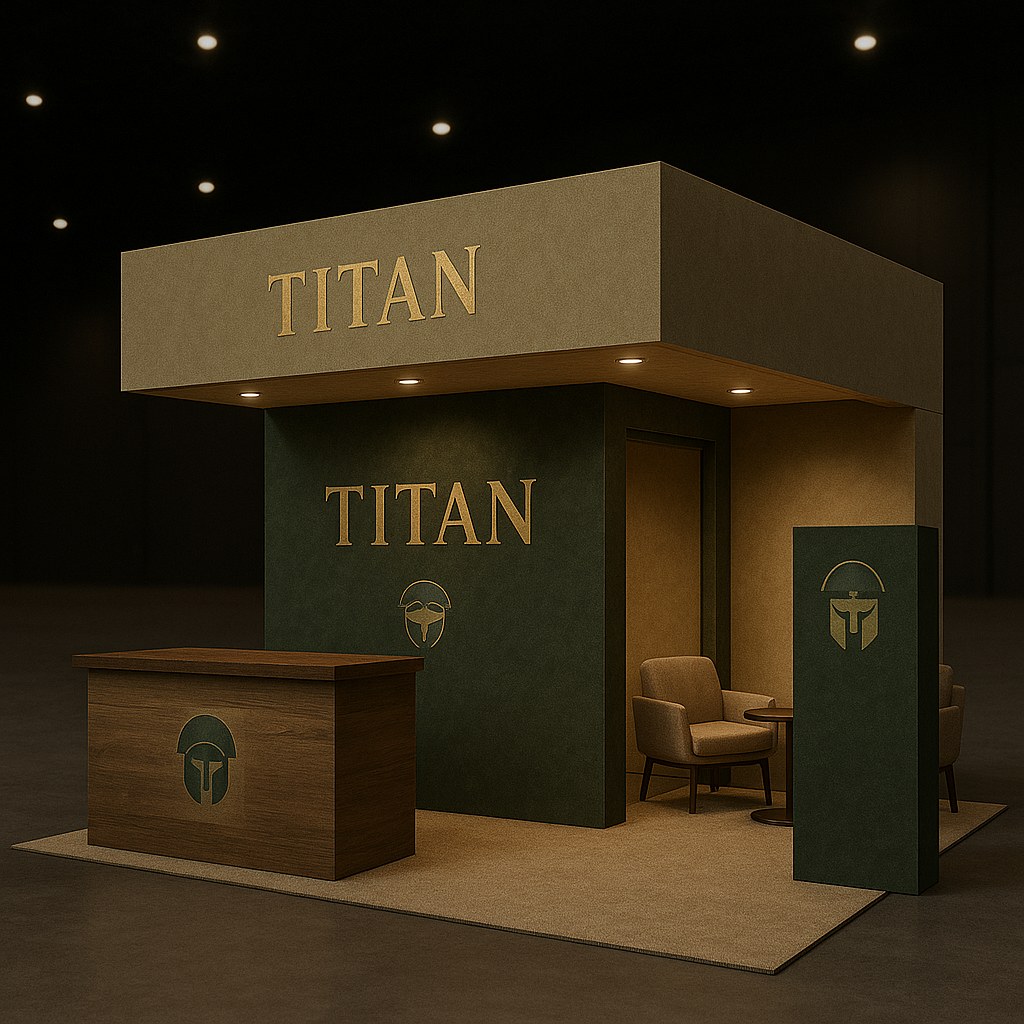 Welcome desk with canopy